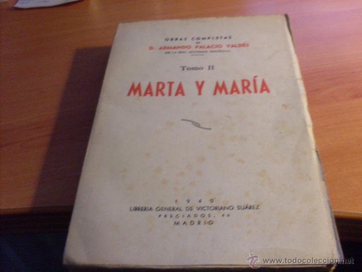 Libros de segunda mano: MARTA Y MARIA TOMO II (ARMANDO PALACIO VALDES) (LB24) - Foto 1