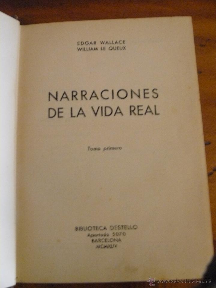 Libros de segunda mano: NARRACIONES DE LA VIDA REAL 1&ordf; EDICION 1944 - Foto 2