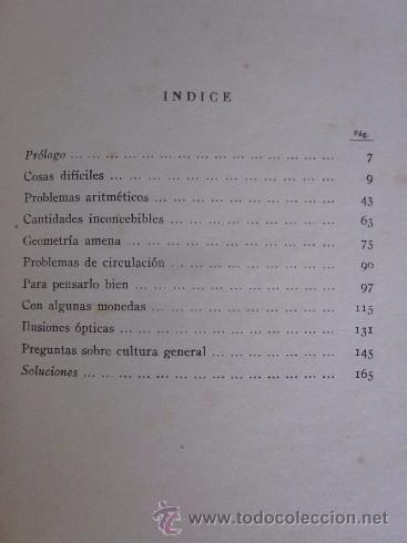 Libros de segunda mano: PARA EJERCITAR EL INGENIO - PASATIEMPOS Y PROBLEMAS INSTRUCTIVOS - PRIMERA EDICION 1946 - Foto 6