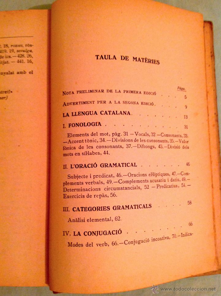 Libros de segunda mano: Curso Pr&aacute;ctico De Gram&aacute;tica Catalana E. Valles 1950 Grau Superior - Foto 3