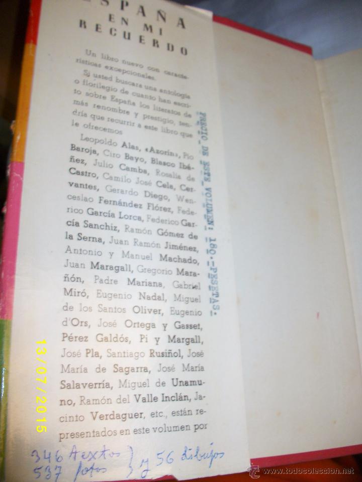 Libros de segunda mano: ESPA&Ntilde;A EN MIS RECUERDOS EDITORIAL MATEU - Foto 2