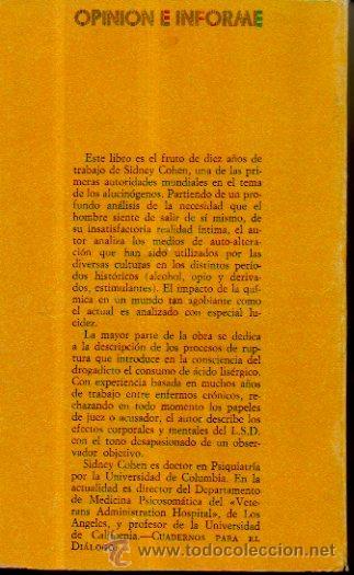 Libros de segunda mano: Historia del LSD. Sidney Cohen. Cuadernos para el di&aacute;logo,  1972 - Foto 4