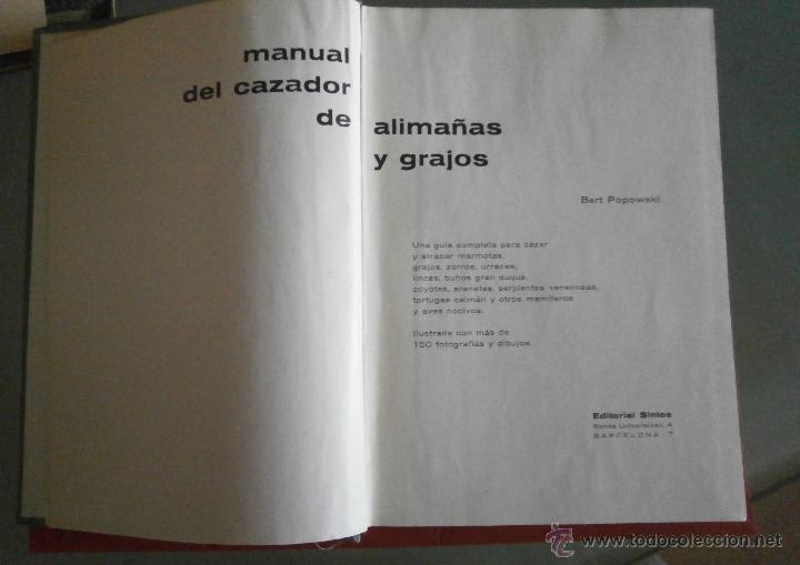 Libros de segunda mano: Manual del cazador de alima&ntilde;as y grajos. Bert Popowski - Foto 1
