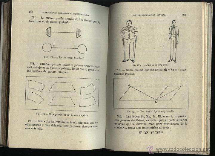 Libros de segunda mano: VALLV&Eacute;. M, PASATIEMPOS CURIOSOS E INSTRUCTIVOS. - Foto 2