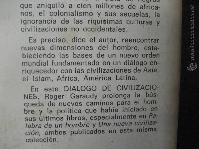 Libros de segunda mano: DIALOGO DE CIVILIZACIONES, GARAUDY ROGER REF PARACIENCIAS BS8 - Foto 4
