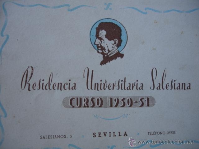 Gebrauchte B&uuml;cher: RUS RESIDENCIA UNIVERSITARIA SALESIANA.SEVILLA CURSO 1950-51.TODOS LOS RESIDENTES CON FOTO.NOTAS