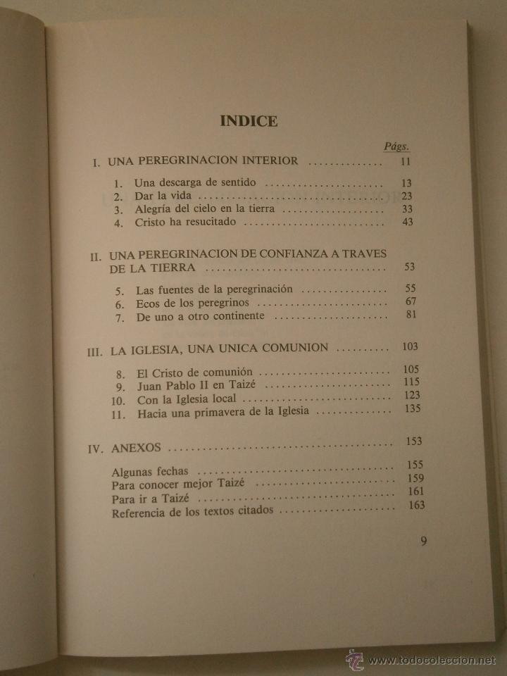Libros de segunda mano: TAIZE Y LOS JOVENES Comunidad de Taize 1989 EC - Foto 8
