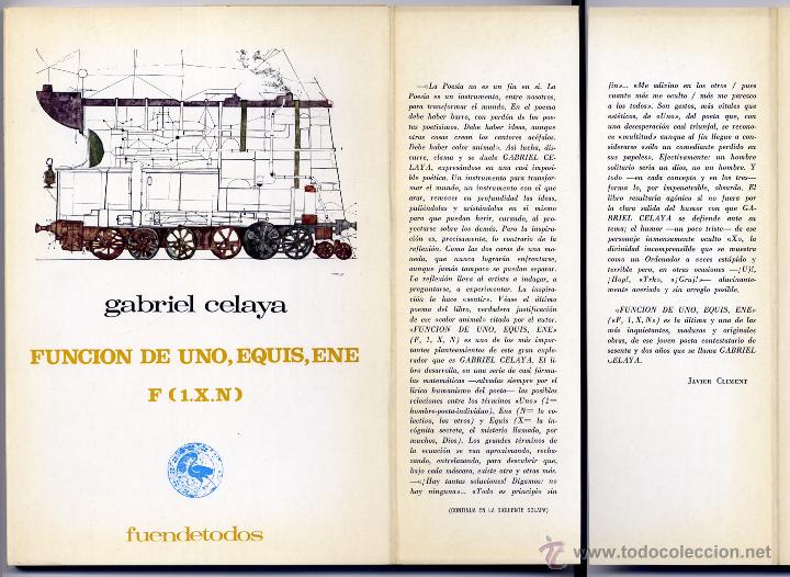 Libros de segunda mano: CELAYA, Gabriel.  Funci&oacute;n de Uno, Equis, Ene. Poemas.  1973. - Foto 1