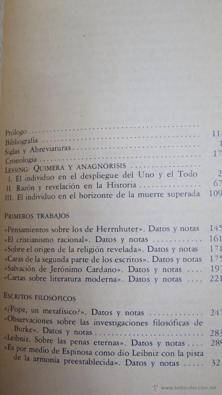 Libros de segunda mano: ESCRITOS FILOSOFICOS Y TEOLOGICOS. G. EPHRAIM LESSING - Foto 2