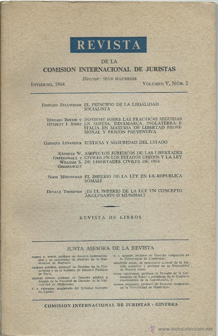 Libros de segunda mano: REVISTA  DE LA COMISION INTERNACIONAL DE JURISTAS -VOL. 5 -2&ordm; INVIERNO DE 1964 EN GINEBRA