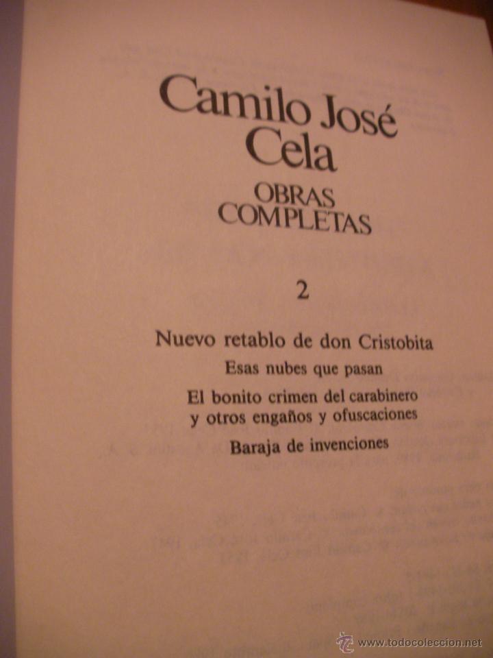 Libros de segunda mano: GRAN TOMO - OBRAS COMPLETAS - CAMILO JOSE CELA - Foto 2
