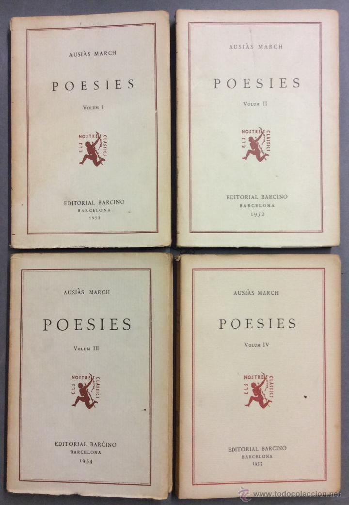 Libros de segunda mano: POESIES. MARCH, Ausi&agrave;s. - Foto 2