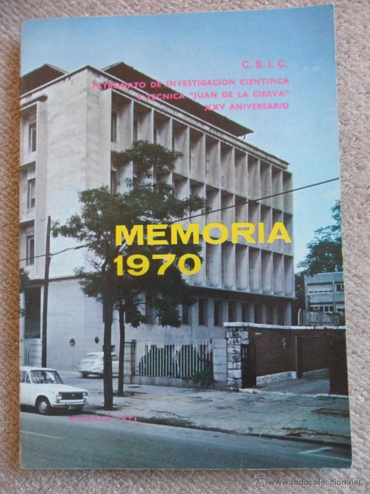 Livros em segunda m&atilde;o: C.S.I.C. PATRONATO DE INVESTIGACION CIENTIFICA Y TECNICA JUAN DE LA CIERVA. XXV ANIVERSARIO. MEMORIA