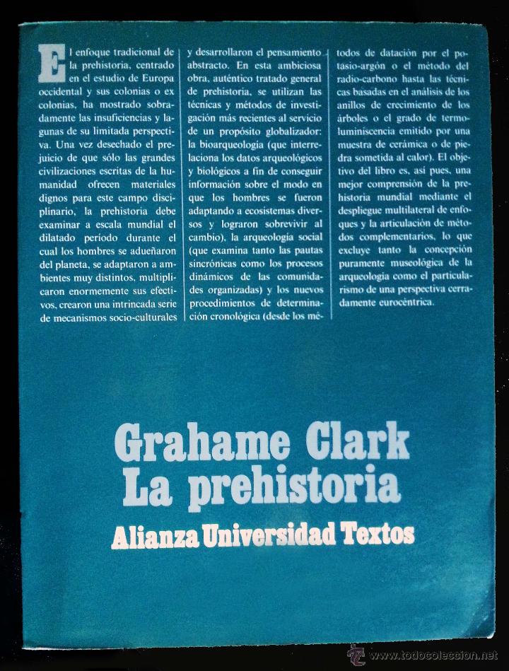 Libros de segunda mano: LA PREHISTORIA - Grahame CLARK - ALIANZA EDITORIAL - Foto 1