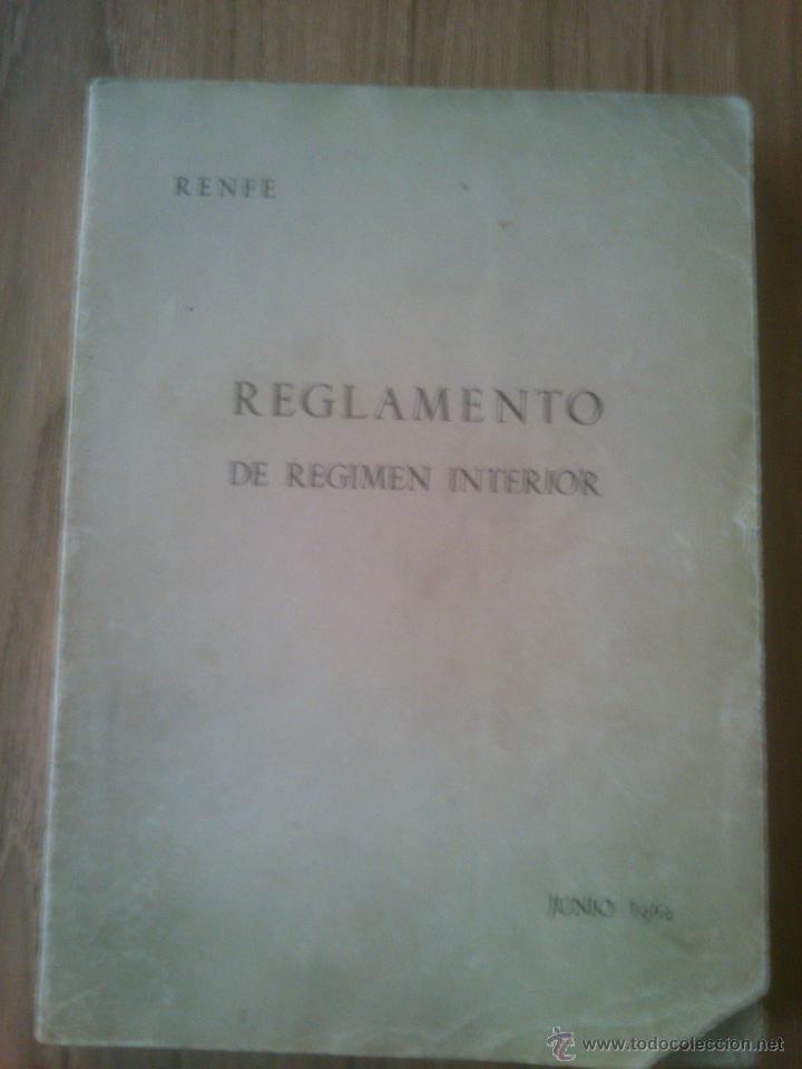 Libros de segunda mano: Reglamento de Regimen Interior RENFE , 1962 - Foto 1