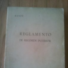 Libros de segunda mano: REGLAMENTO DE REGIMEN INTERIOR RENFE , 1962