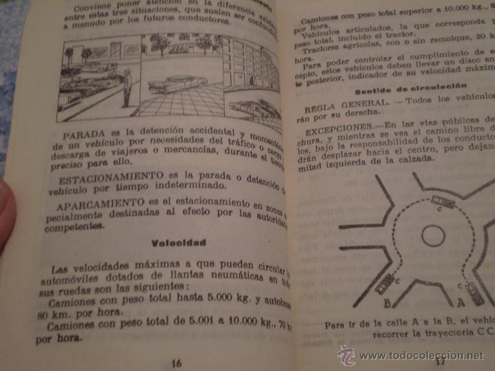 Libros de segunda mano: MANUAL DE CONDUCTOR.AUTO-ESCUELA HISPALENSE.SEVILLA.1961 - Foto 6