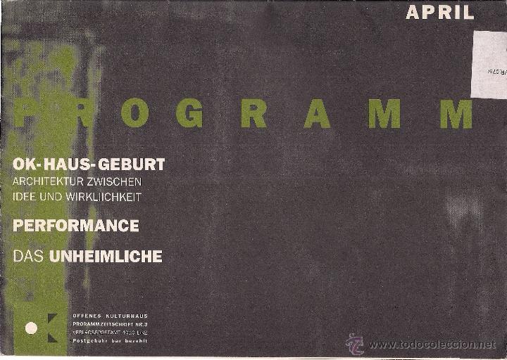 Libros de segunda mano: OFFENES KULTUR HAUS. Programm M&auml;rz-April, 1995.  (Linz, 1995) - Foto 2