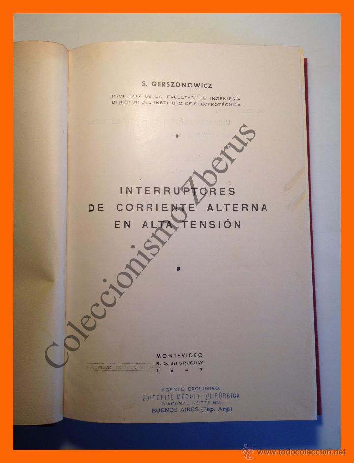 Libros de segunda mano: Interruptores de corriente alterna en alta tension - S. Gerszonowicz - Foto 1
