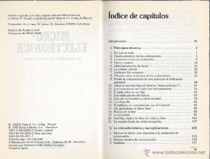 Libros de segunda mano: MICROELECTRONICA - S. GERGELY; BIBLIOTECA CIENTIFICA SALVAT, N&ordm; 6 1985 - Foto 3