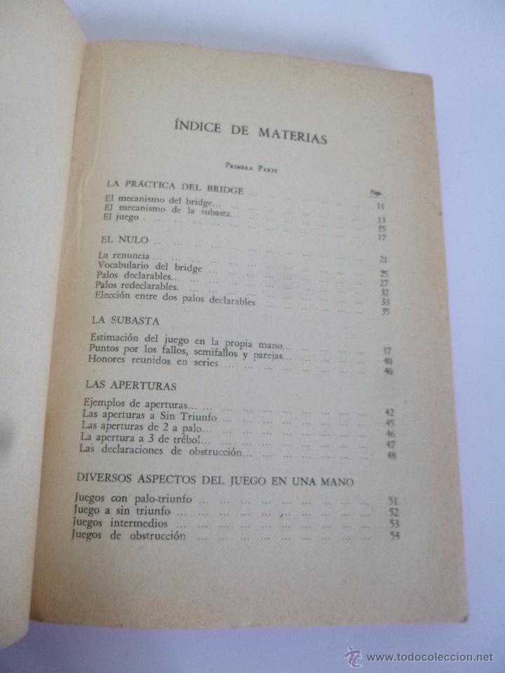 Libros de segunda mano: BRIDGE PR&Aacute;CTICO INTERNACIONAL ( SERGE J. GLOOR) JUVENTUD 1954 primera ed - Foto 3