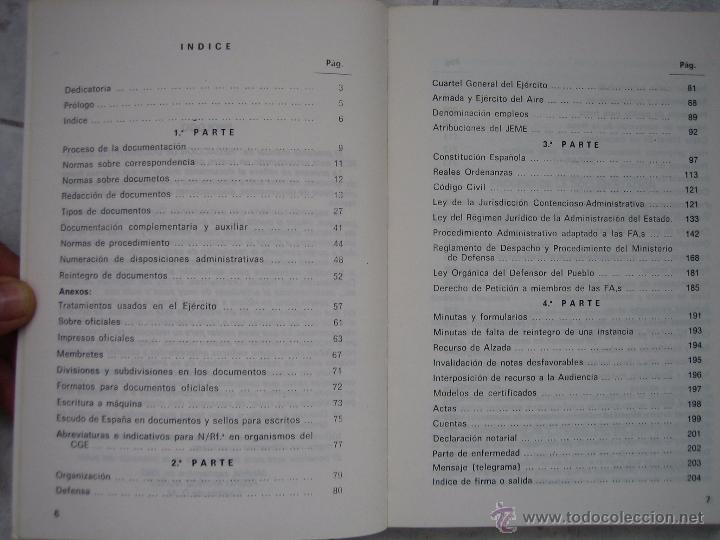 Libros de segunda mano: Ejercito Espa&ntilde;ol. Redaccion de documentos militares  1983 - Foto 7