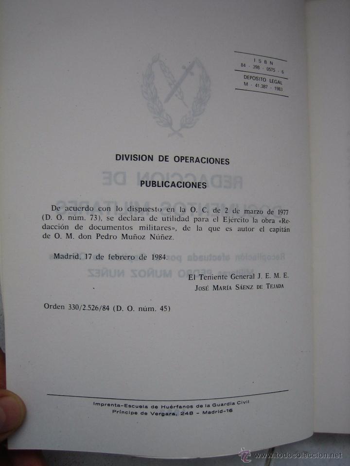 Libros de segunda mano: Ejercito Espa&ntilde;ol. Redaccion de documentos militares  1983 - Foto 8