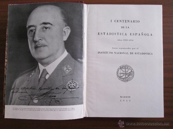 Libros de segunda mano: Centenario de la Estad&iacute;stica Espa&ntilde;ola 1856 &ndash; 1956 - Foto 9