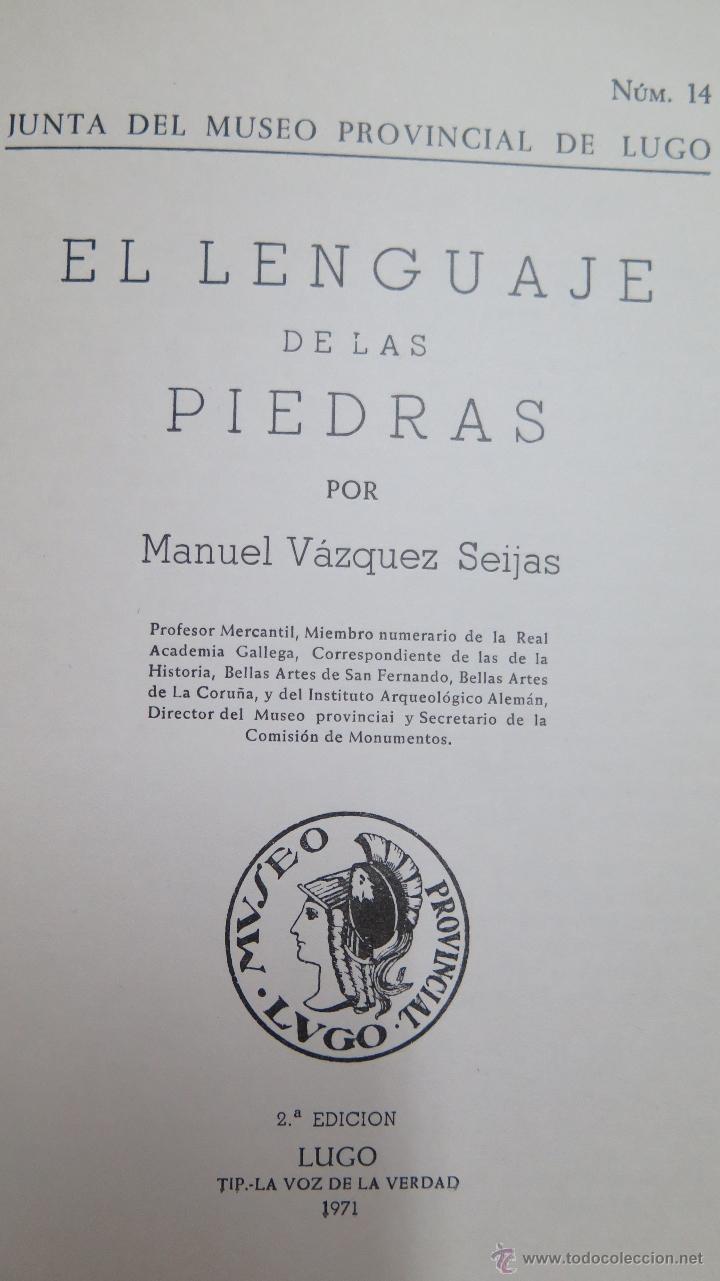 Libros de segunda mano: EL LENGUAJE DE LAS PIEDRAS. MANUEL VAZQUEZ SEJIAS - Foto 2
