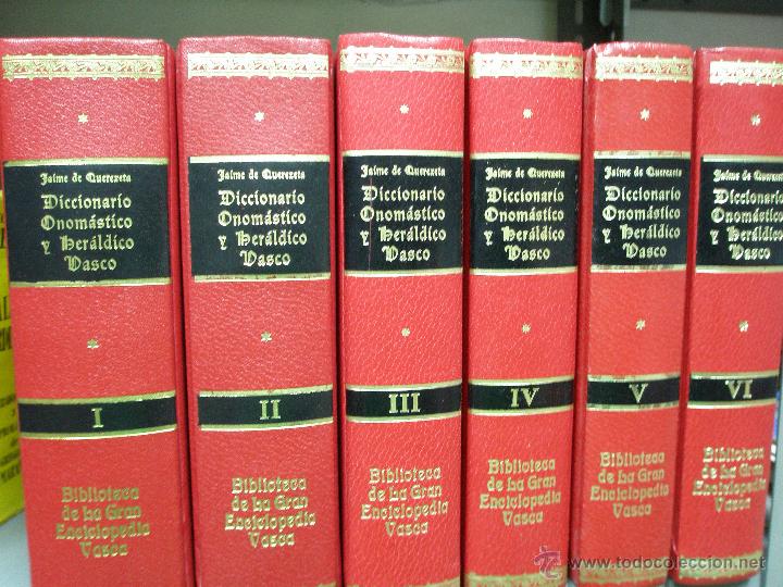 Libros de segunda mano: DICCIONARIO ONOM&Aacute;STICO Y HER&Aacute;LDICO VASCO. 6 TOMOS. - Foto 1