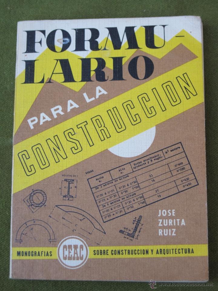 Libros de segunda mano: FORMULARIO PARA LA CONSTRUCCION - - Foto 1