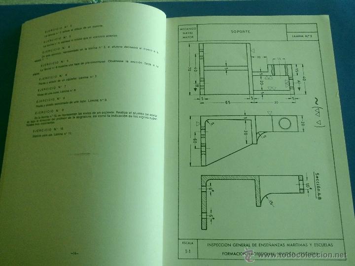 Libros de segunda mano: LIBRO - CURSO DE DIBUJO. MECANICO NAVAL MAYOR. 1968. - Foto 3