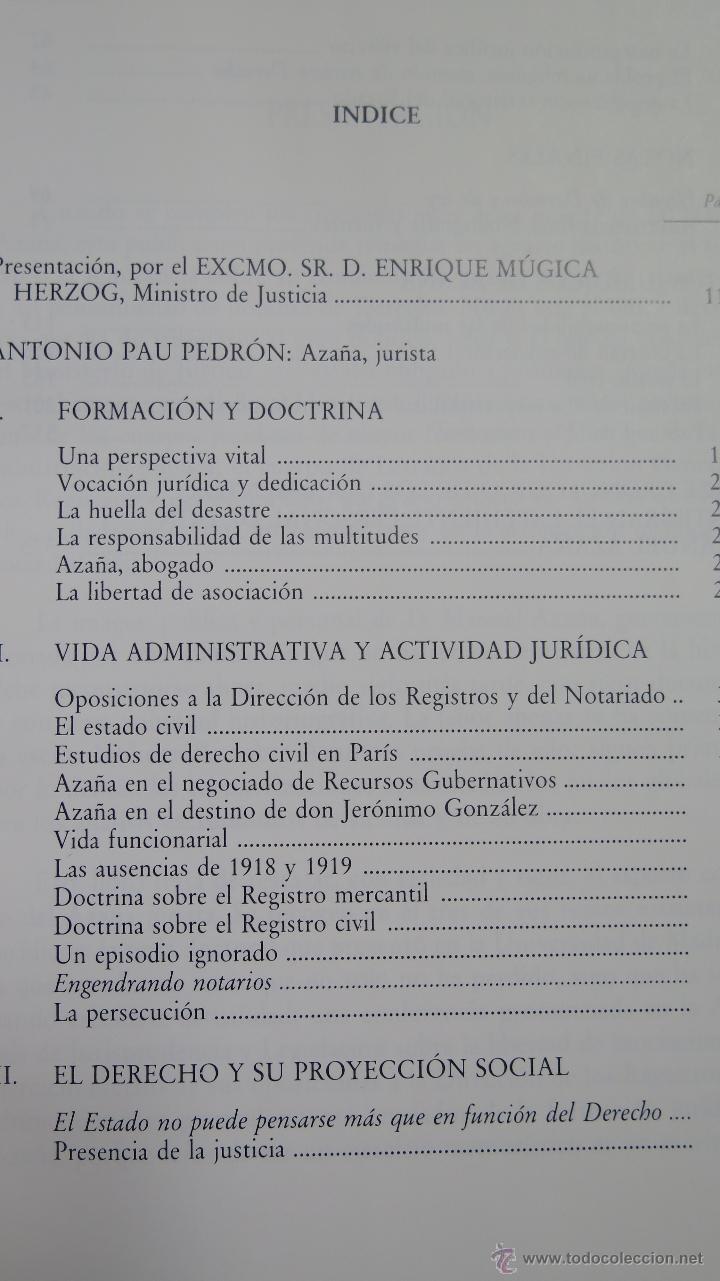 Libros de segunda mano: AZA&Ntilde;A JURISTA. ANTONIO PAU PEDRON - Foto 2