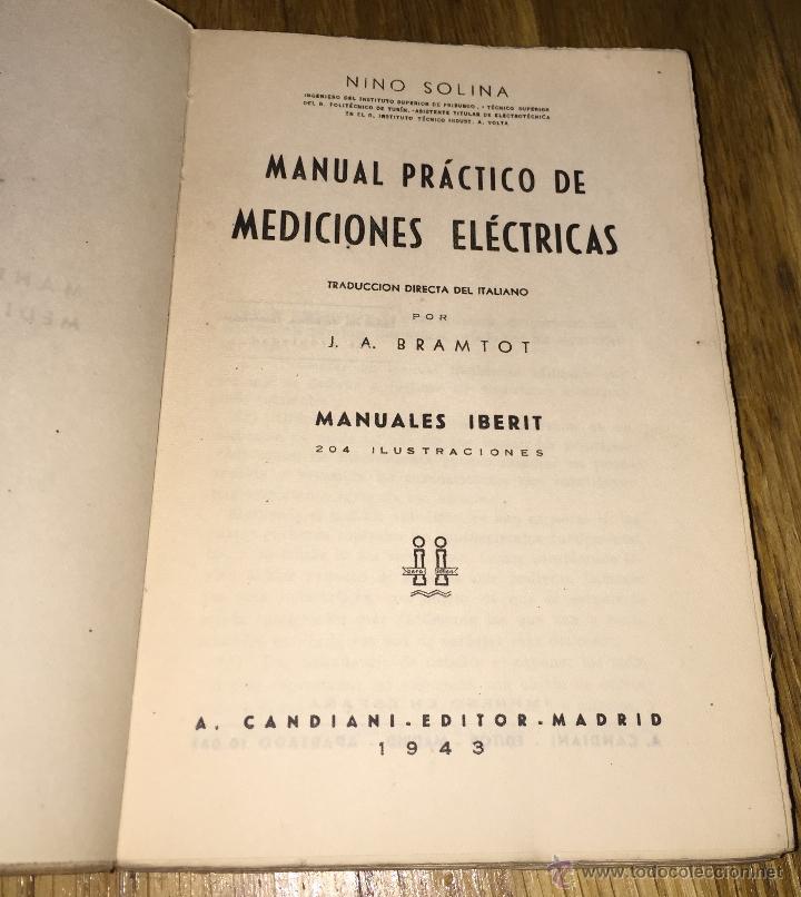 Libros de segunda mano: manual practico de mediciones electricas. edicion original 1943 - Foto 2