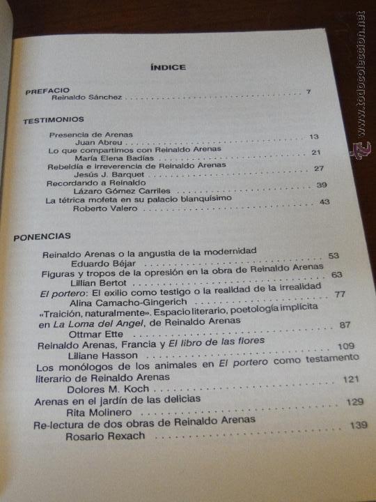 Libros de segunda mano: REINALDO ARENAS. RECUERDO Y PRESENCIA.--Edici&oacute;n de REINALDO S&Aacute;NCHEZ - Foto 3