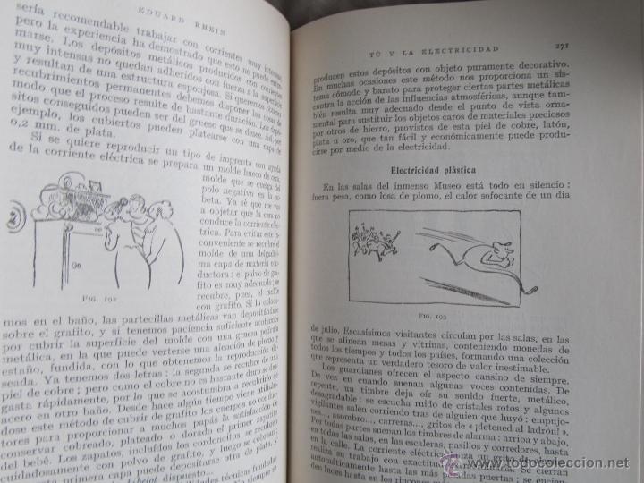 Libros de segunda mano: Tu y la electricidad, E. Rhein 1954 2&ordm; Edici&oacute;n - Foto 13