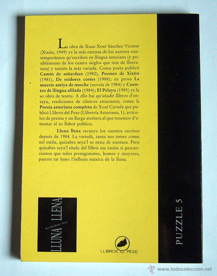Libros de segunda mano: LLUNA LLENA - XUAN XOSE SANCHEZ VICENTE - Foto 2
