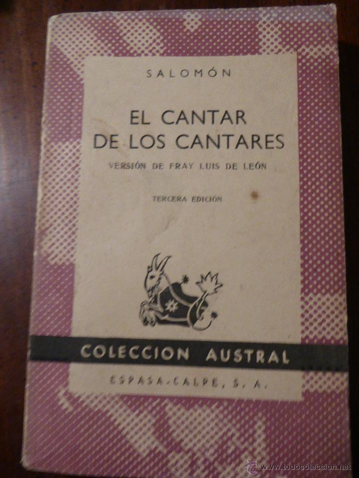 Libros de segunda mano: EL CANTAR DE LOS CANTARES. SALOM&Oacute;N - Foto 1