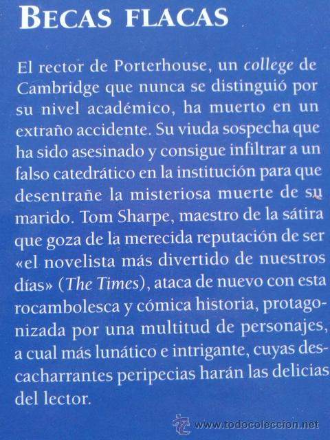 Libros de segunda mano: -- BECAS FLACAS -- TOM SHARPE -- GRANDES EXITOS -- RBA 1998 -- - Foto 3