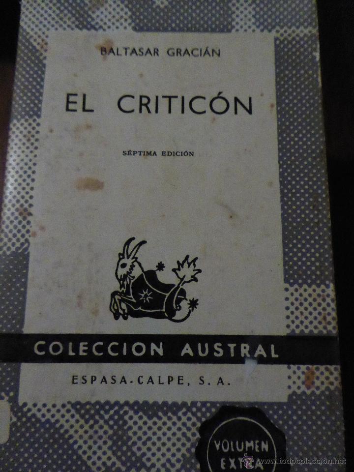 Libros de segunda mano: EL CRITIC&Oacute;N. GRACI&Aacute;N - Foto 1