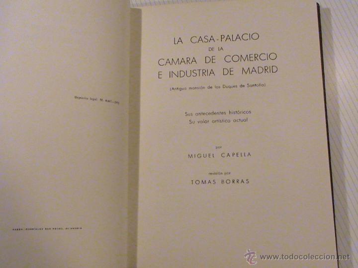Libros de segunda mano: La casa palacio de la C&aacute;mara de comercio e industria de Madrid. (MIguel Capella) - Foto 1