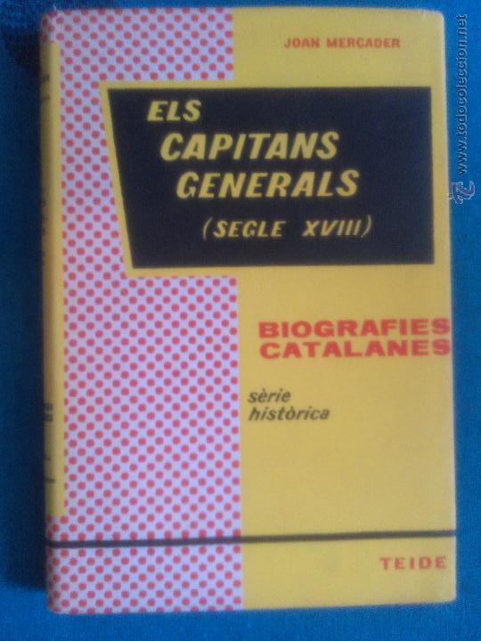 Libros de segunda mano: Els capitans generals. (segle XVIII). Joan Mercader - Foto 1