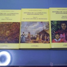 Libros de segunda mano: HISTORIA DE LA LITERATURA HISPANOAMERICANA. - LUIS IÑIGO MADRIGAL. 3 TOMOS