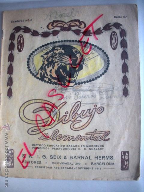 Libros de segunda mano: ANTIGUO CUADERNO N&ordm; 5  DE DIBUJO ELEMENTAL - S . A . I . G . SEIX & BARRAL HERMS- DE LOS A&Ntilde;OS 1938 -