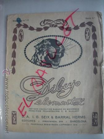 Libros de segunda mano: ANTIGUO CUADERNO N&ordm; 11  DE DIBUJO ELEMENTAL - S . A . I . G . SEIX & BARRAL HERMS- DE LOS A&Ntilde;OS 1938