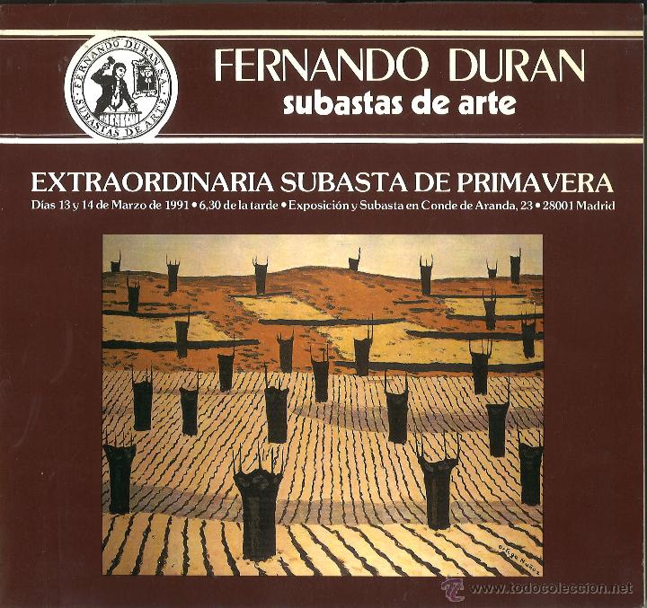 Libros de segunda mano: Subastas de arte Fernando Dur&aacute;n. 1991 - Foto 1