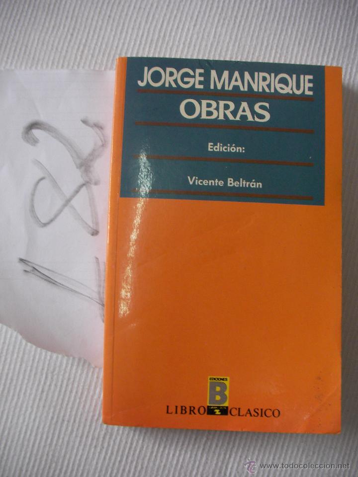 Libros de segunda mano: JORGE MANRIQUE - OBRAS - VICENTE BELTRAN - Foto 1