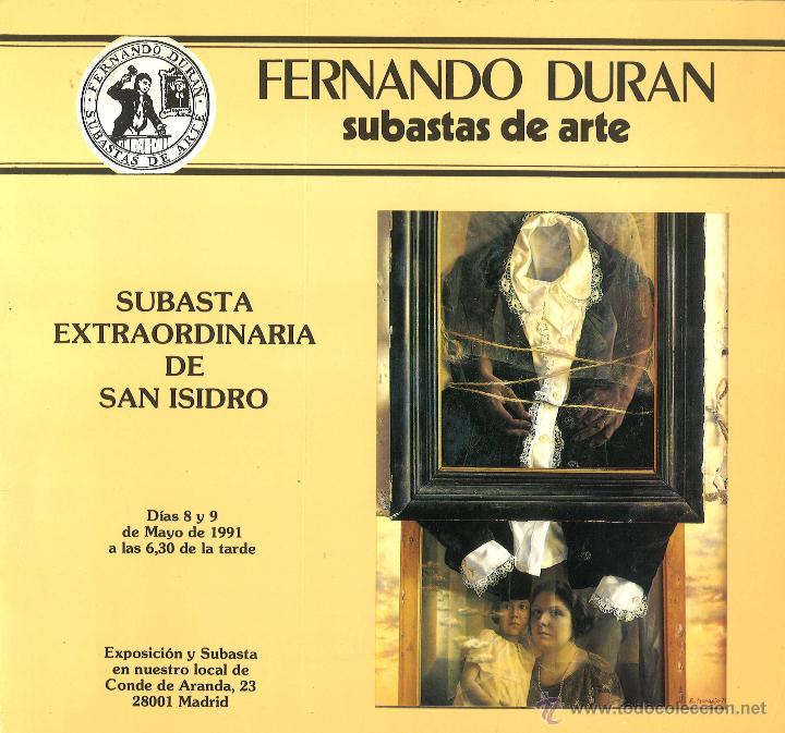 Libros de segunda mano: Subastas de arte Fernando Dur&aacute;n. 1991 - Foto 1