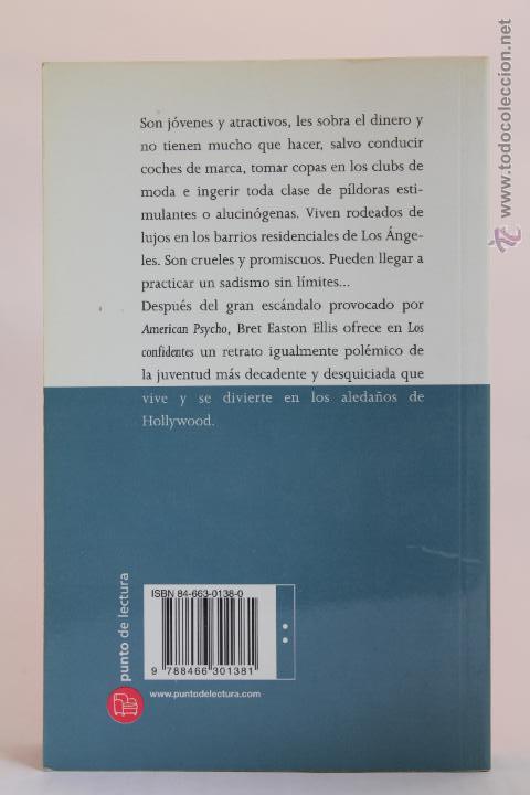 Libros de segunda mano: Los Confidentes - Bret Easton Ellis - (2000) - Foto 2