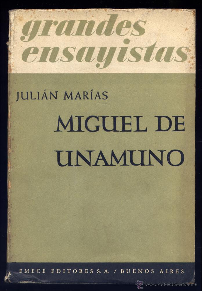Libros de segunda mano: MAR&Iacute;AS, Juli&aacute;n.  Miguel de Unamuno.  1953. - Foto 1